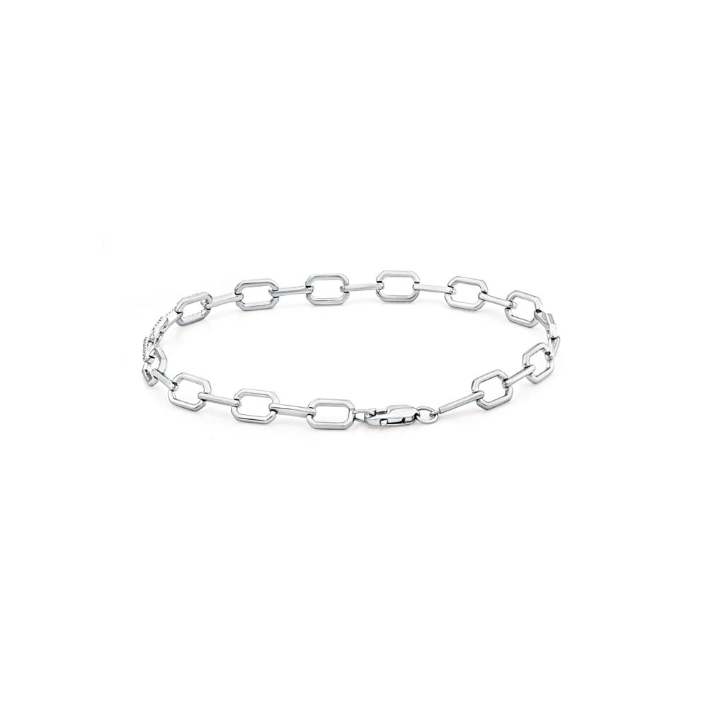 Diamond Link Bracelet in Sterling Silver, 7" (3/8 ct. tw.) – Image 2 of 2