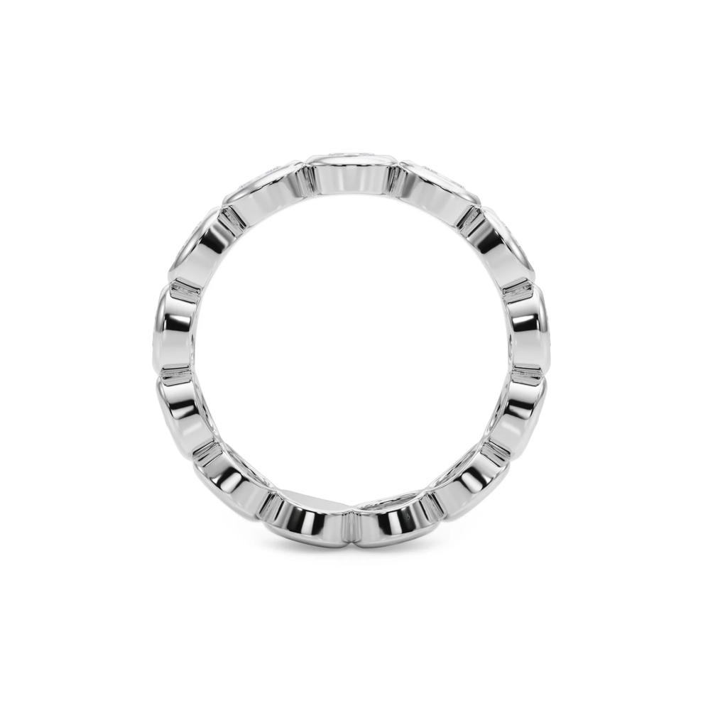 Lab Grown Diamond Oval Bezel-Set True Eternity Band in 14K White Gold  – Image 2 of 5