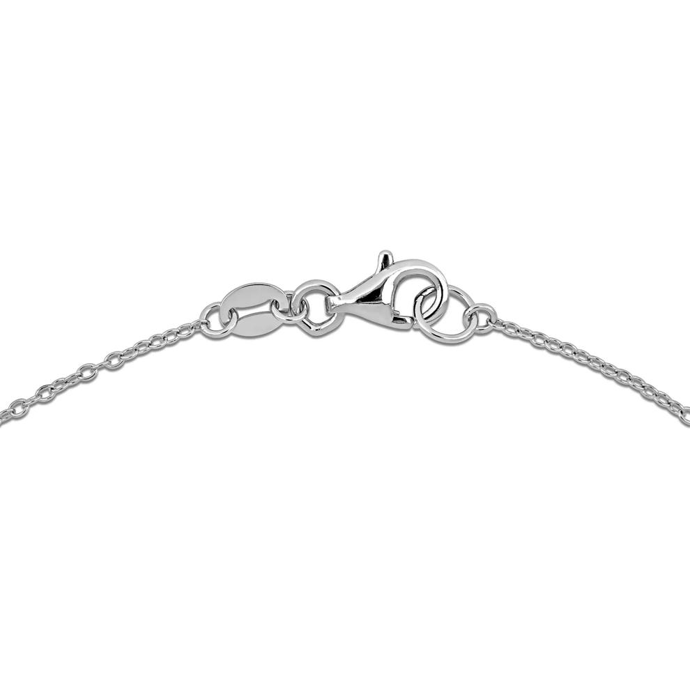 Lab-Created White Sapphire S Initial Pendant Necklace in Sterling Silver – Image 2 of 4