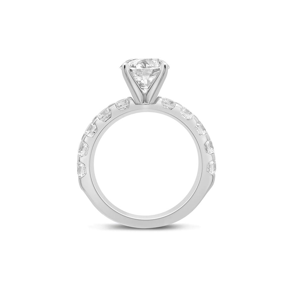 1 1/2 ct. tw. Lab Grown Diamond Semi-Mount Engagement Ring in 14K White Gold (Setting Only) – Image 3 of 6