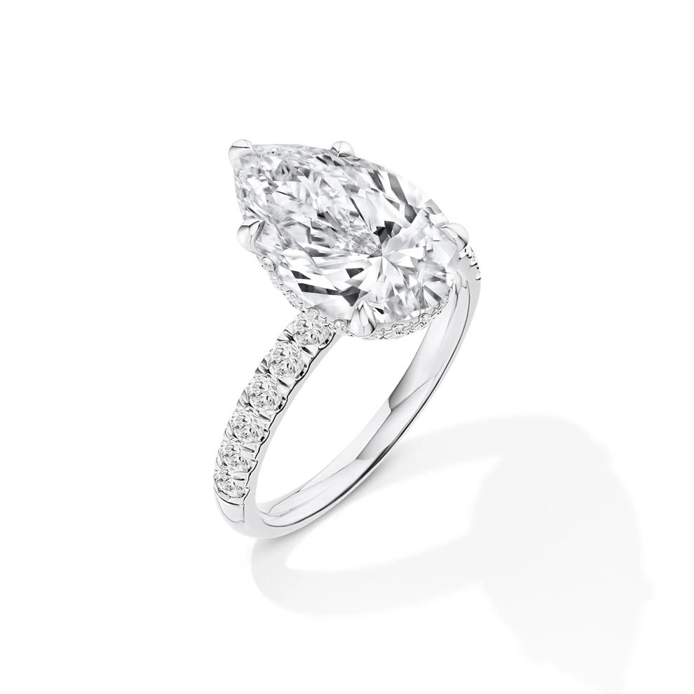 Lab Grown Diamond Pear-Shaped Bridal Set in 14K White Gold (5 ct. tw.) – Image 5 of 6