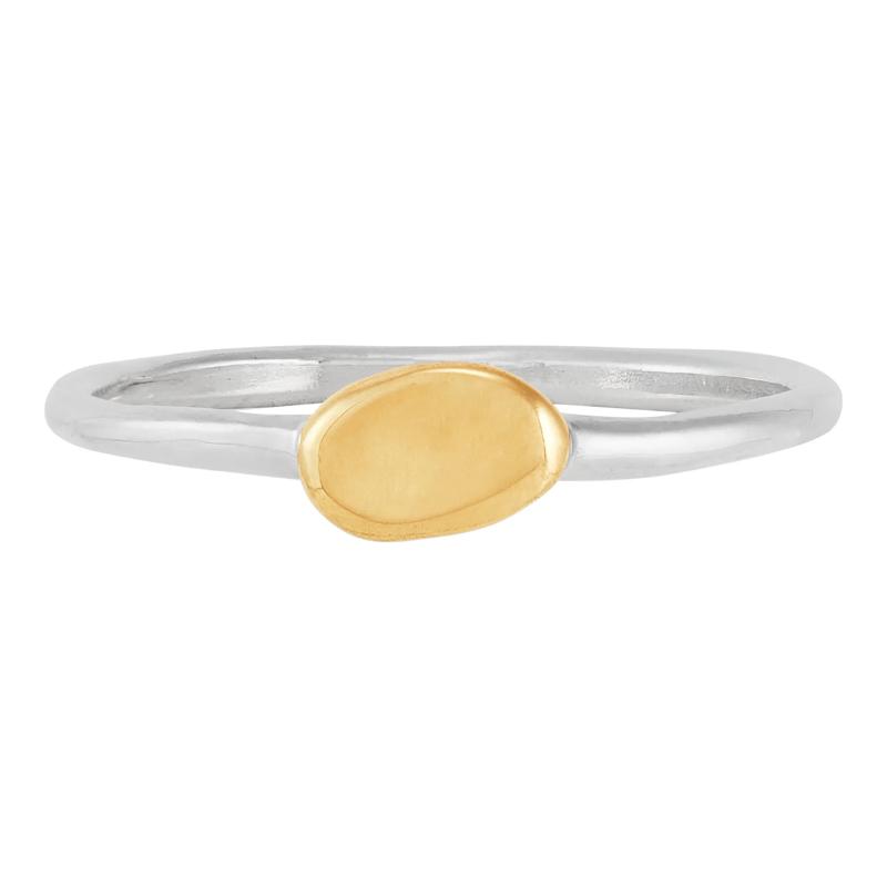 Disc Ring in Sterling Silver and 10K Yellow Gold – Image 1 of 3