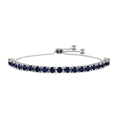 Sapphire Bolo Bracelet in Sterling Silver