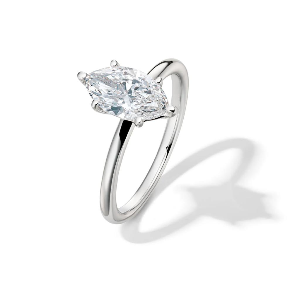 Lab Grown Diamond Solitaire Marquise Engagement Ring in 14k White Gold (1 1/2 ct.) – Image 4 of 4