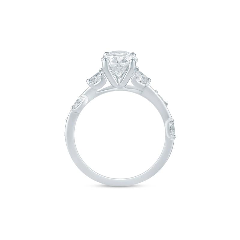 Oval Lab Grown Diamond Engagement Ring in 14K White Gold &#40;2 1/3 ct. tw.&#41; – Image 2 of 3