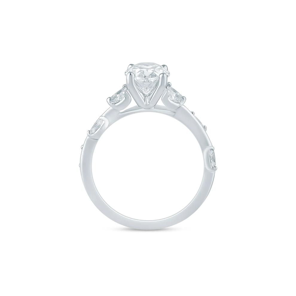 Oval Lab Grown Diamond Engagement Ring in 14K White Gold (2 1/3 ct. tw.) – Image 2 of 3