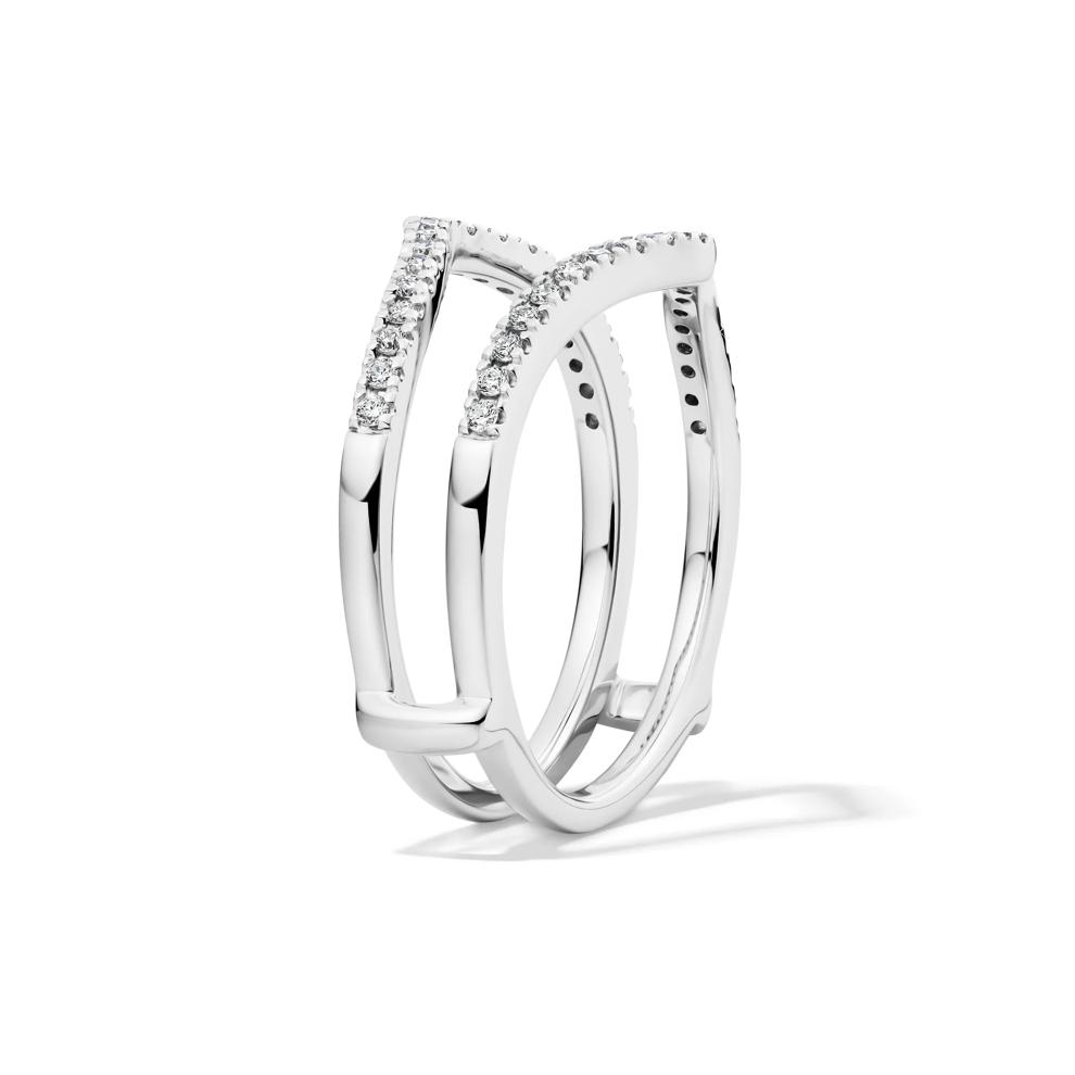 Lab Grown Diamond Chevron Ring Insert in 14K Rose White (1/4 ct. tw.) – Image 3 of 4