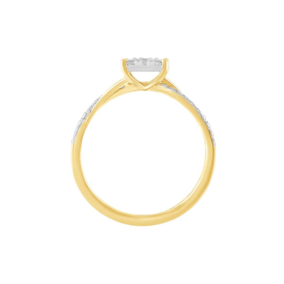 Diamond Composite Promise Ring in 10K Yellow and White Gold (1/3 ct. tw.) – Image 2 of 3