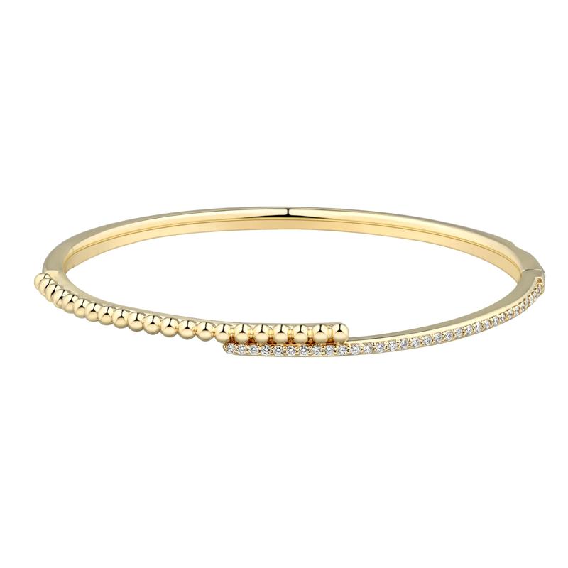 Lab Grown Diamond Bangle Bracelet in Vermeil – Image 1 of 2