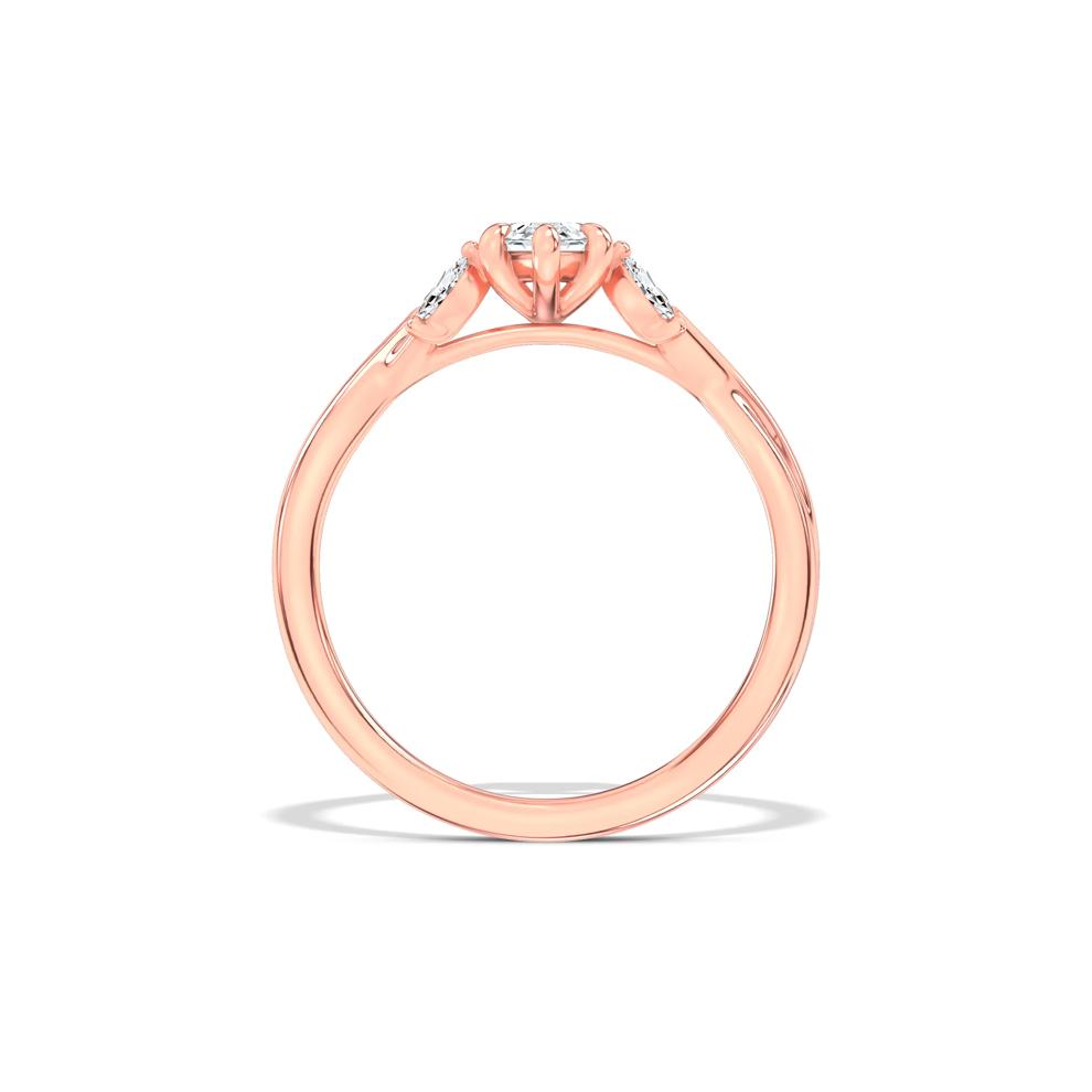 Diamond Marquise Twist-Shank Engagement Ring in 14K Rose Gold (5/8 ct. tw.) – Image 2 of 4