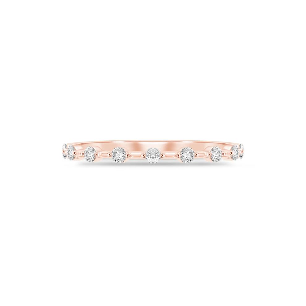 Diamond Anniversary Stack Band in 10K Rose Gold (1/7 ct. tw.) – Image 1 of 3