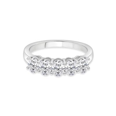 Lab Grown Diamond Five-Stone Anniversary Band in 14K White Gold (1 1/2 ct. tw.)