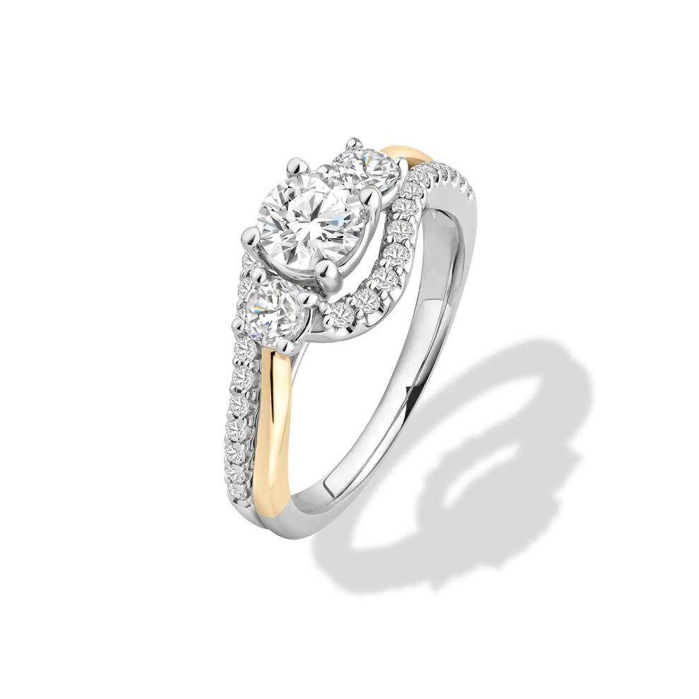 Diamond Round Engagement Ring in 14K White Gold (1 1/4 ct. tw.) – Image 4 of 8