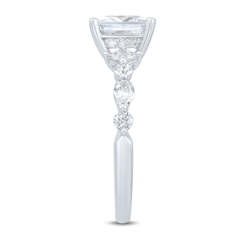 Princess-Cut Lab Grown Diamond Engagement Ring in 14K White Gold (2 3/4 ct. tw.) – Image 3 of 3