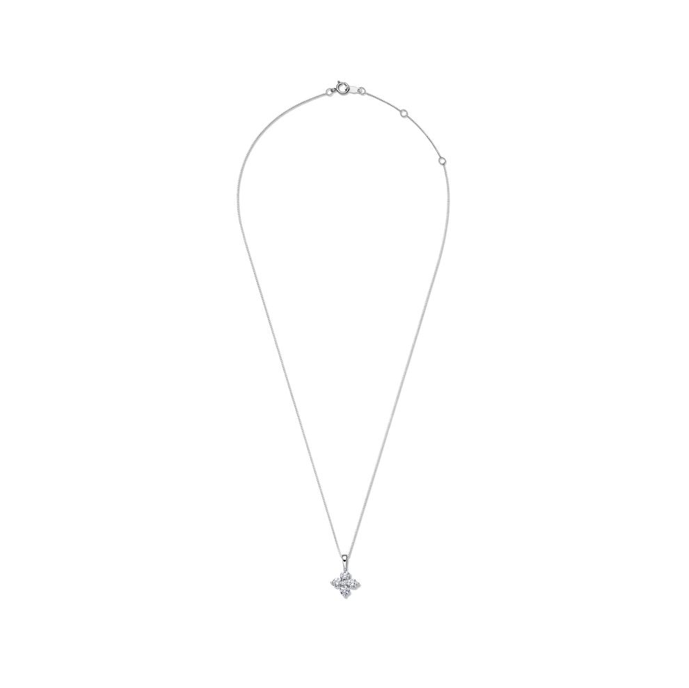 Lab Grown Diamond Five-Stone Pendant in 14K White Gold (1 ct. tw.) – Image 2 of 4