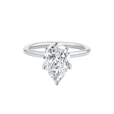 Lab Grown Diamond Pear-Shaped Solitaire Engagement Ring