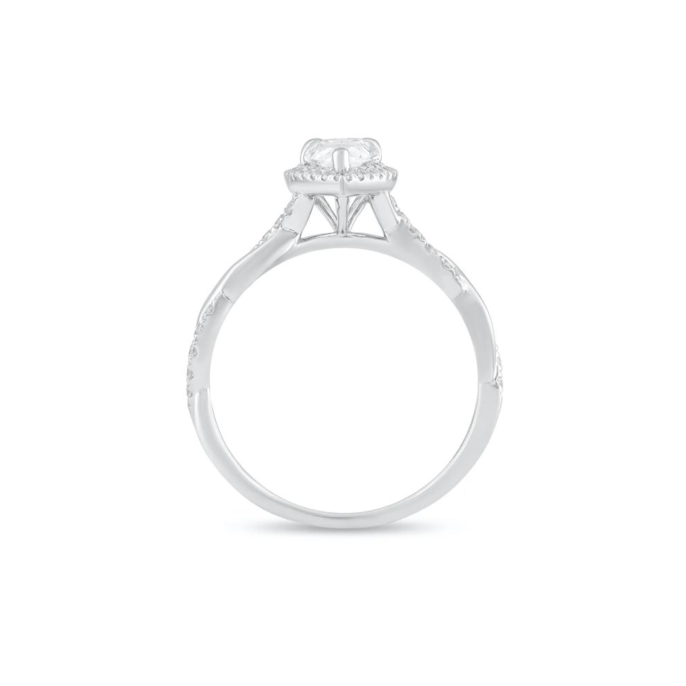 Diamond Pear-Shaped Center Halo Engagement Ring in Platinum (1 ct. tw.) – Image 2 of 4