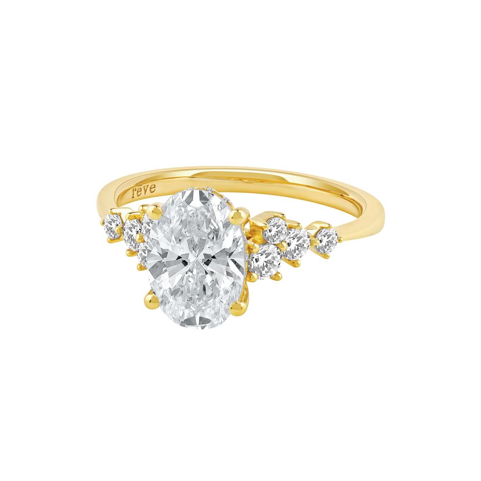 Lab Grown Diamond Oval-Shaped Engagement Ring in 14K Yellow Gold (2 1/2 ct. tw.) – Image 5 of 5