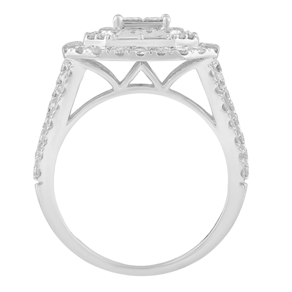Diamond Quad Center Composite Engagement Ring in 14K White Gold (2 ct. tw.) – Image 2 of 3