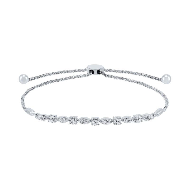 Lab Grown Diamond Bolo Bracelet in 10K White Gold &#40;5/8 ct. tw.&#41;  – Image 1 of 1