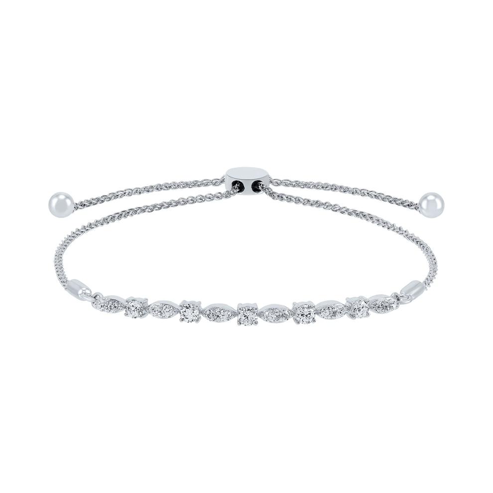 Lab Grown Diamond Bolo Bracelet in 10K White Gold (5/8 ct. tw.)  – Image 1 of 1