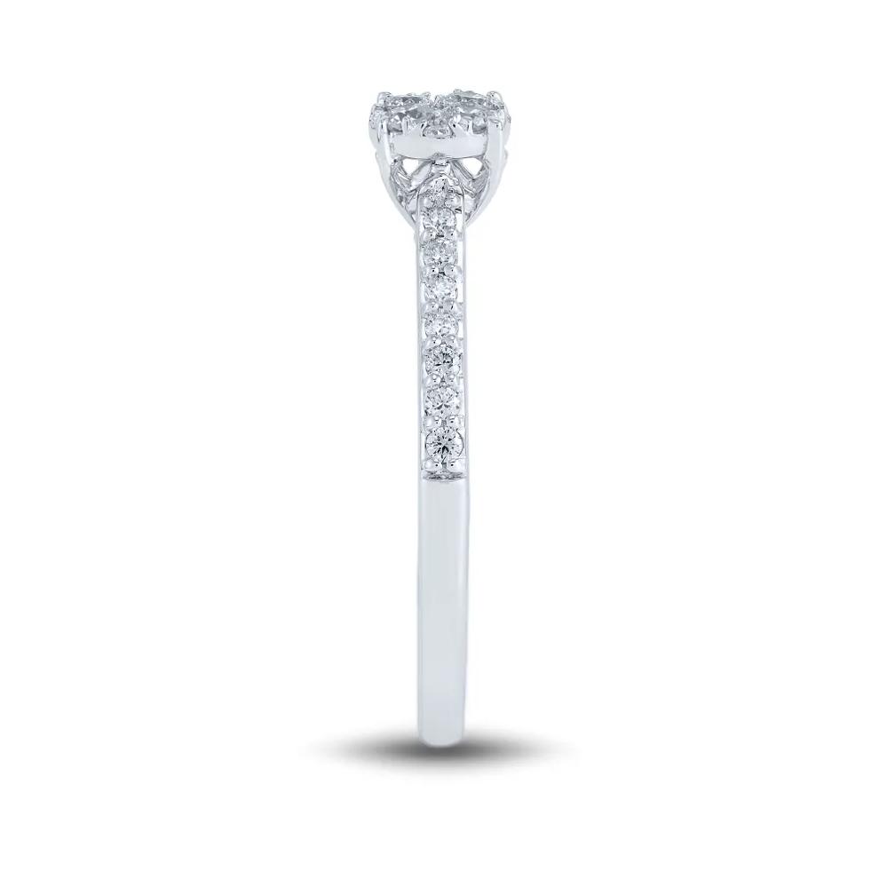 Round-Shaped Lab Grown Diamond Promise Ring in 10K White Gold (1/3 ct. tw.) – Image 3 of 3