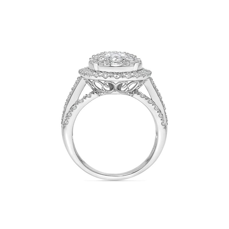 Lab Grown Diamond Composite Center Ring in 10K White Gold &#40;3 ct. tw.&#41; – Image 2 of 3