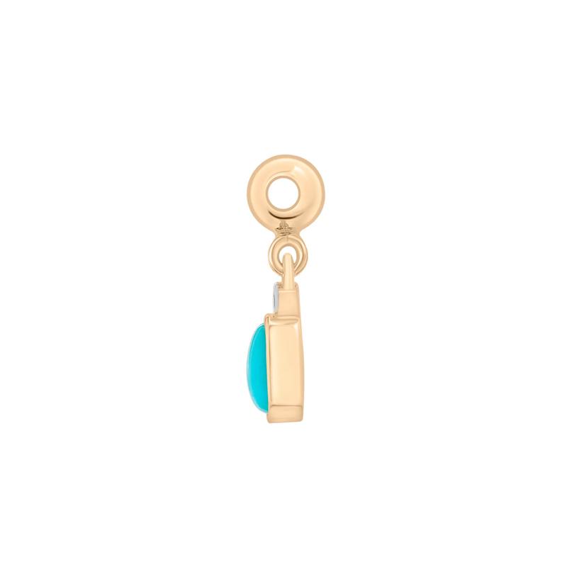 Turquoise Bezel Bead Charm in Vermeil – Image 2 of 3