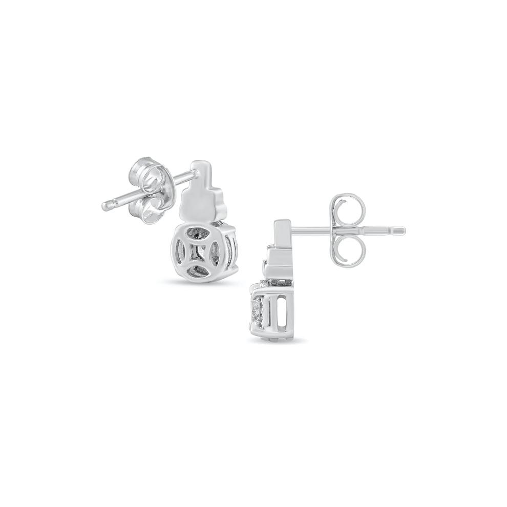Diamond Drop Earrings in 10K White Gold (1/3 ct. tw.) – Image 2 of 2