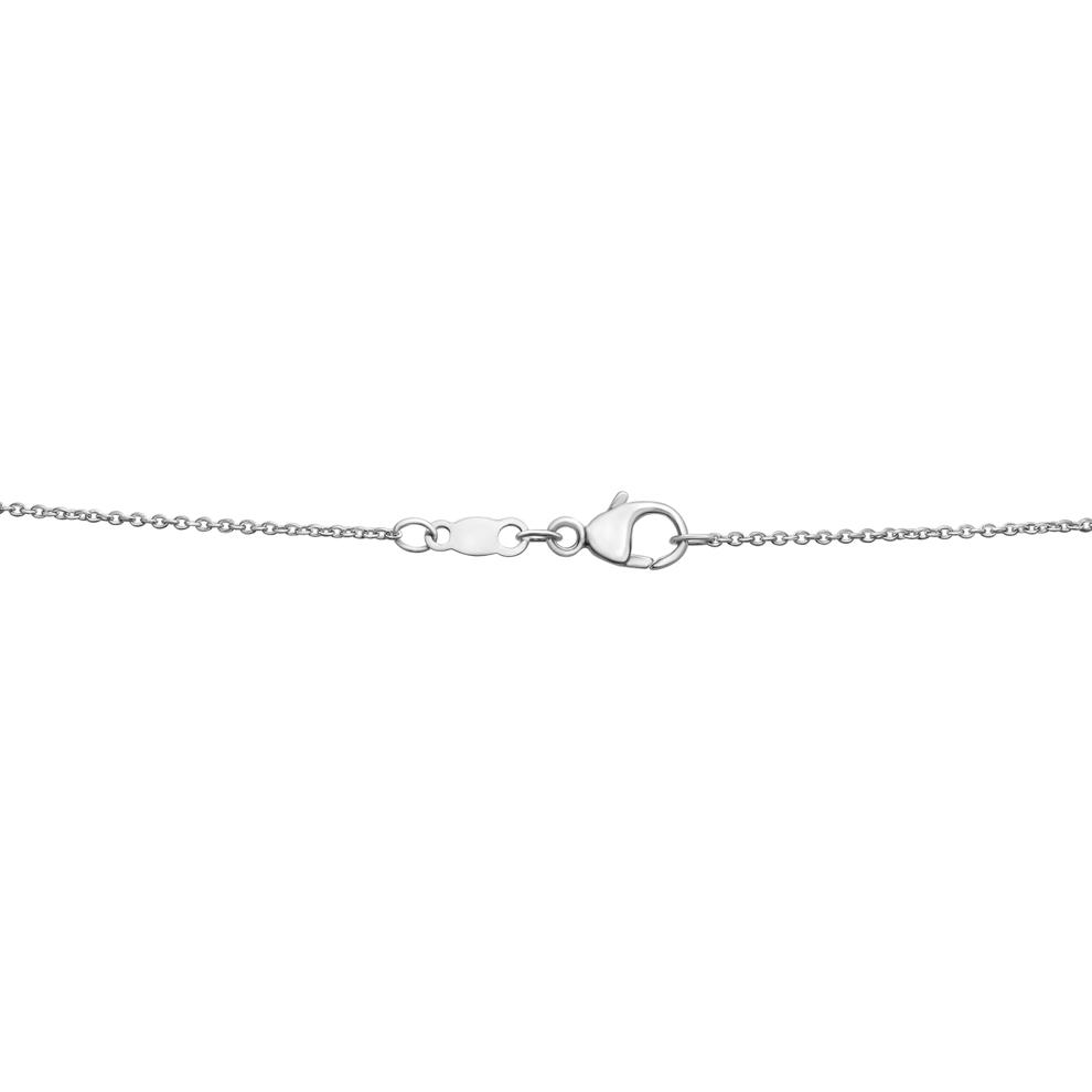 White Topaz Lariat Clover Necklace in Sterling Silver – Image 4 of 4