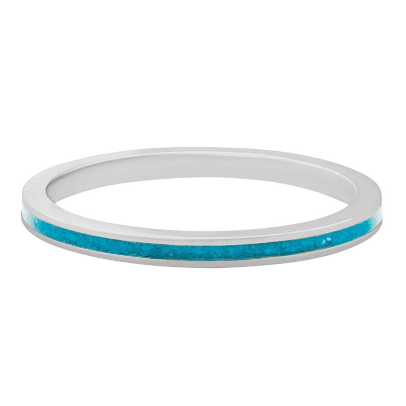 Men&#39;s Band with Turquoise Inlay in Cobalt Chrome, 3MM – Image 1 of 3