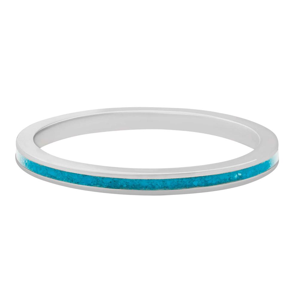 Men's Band with Turquoise Inlay in Cobalt Chrome, 3MM – Image 1 of 3