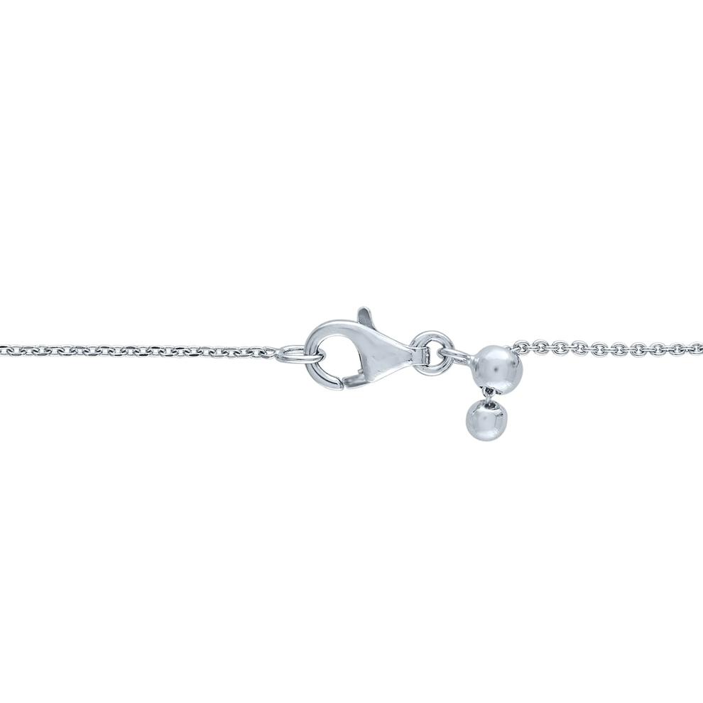 Diamond Accent Gothic Script H Initial Pendant in Sterling Silver  – Image 3 of 3