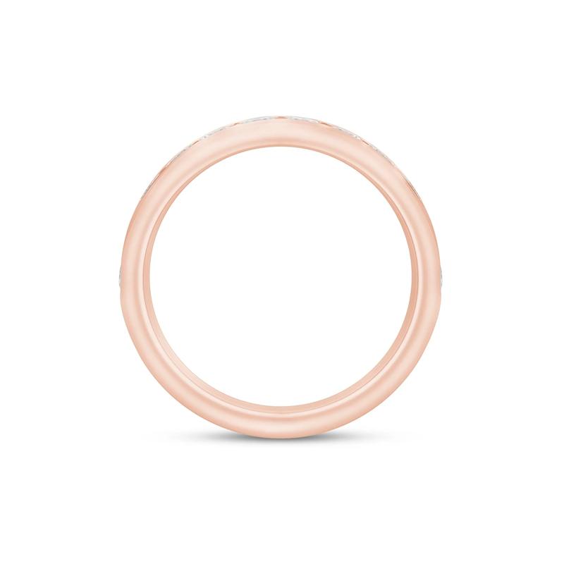 Lab Grown Diamond Channel-Set Wedding Band in 14K Rose Gold &#40;1 ct. tw.&#41; – Image 2 of 3