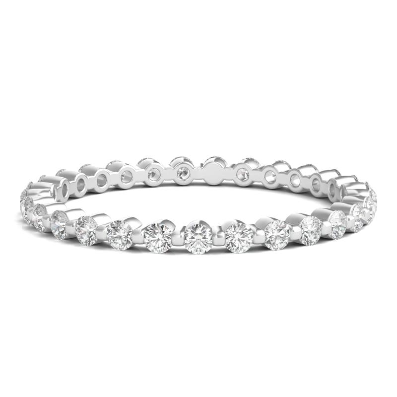 Round Brilliant-Cut Lab Grown Diamond Eternity Band in 14k White Gold &#40;1/2 ct. tw.&#41; – Image 1 of 3