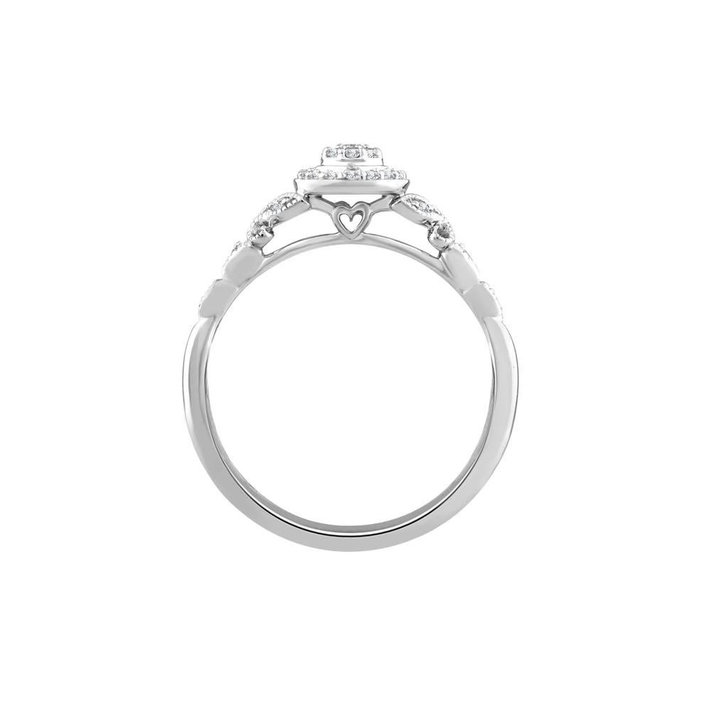 Diamond Composite Pear-Shaped Promise Ring in 10K White Gold (1/5 ct. tw.) – Image 2 of 3