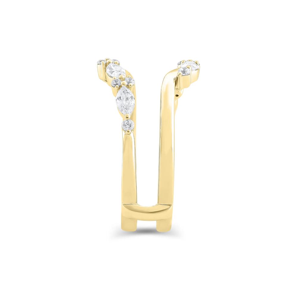 Lab Grown Marquise and Round Diamond Insert Ring in 14K Yellow Gold (3/4 ct. tw.) – Image 2 of 3
