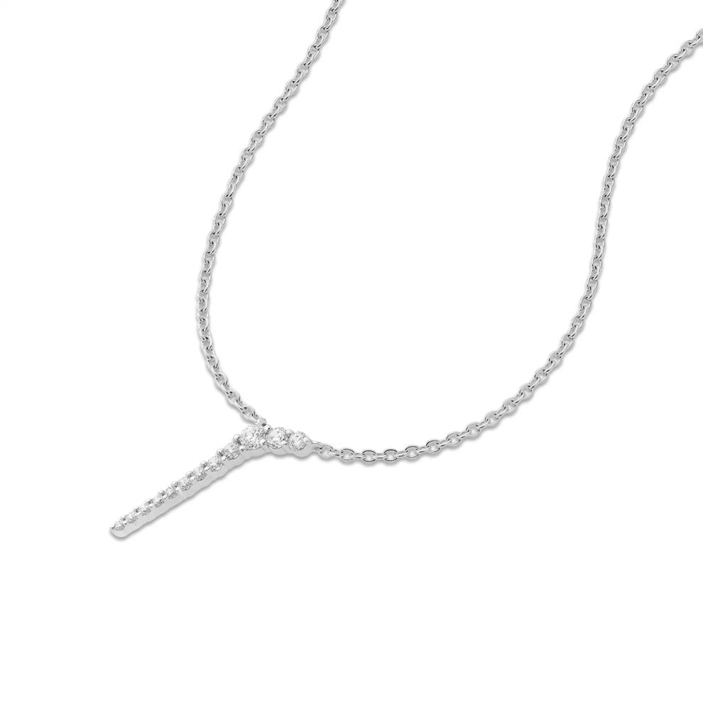 Diamond Graduated Drop Pendant in Sterling Silver (1/3 ct. tw.) – Image 4 of 4