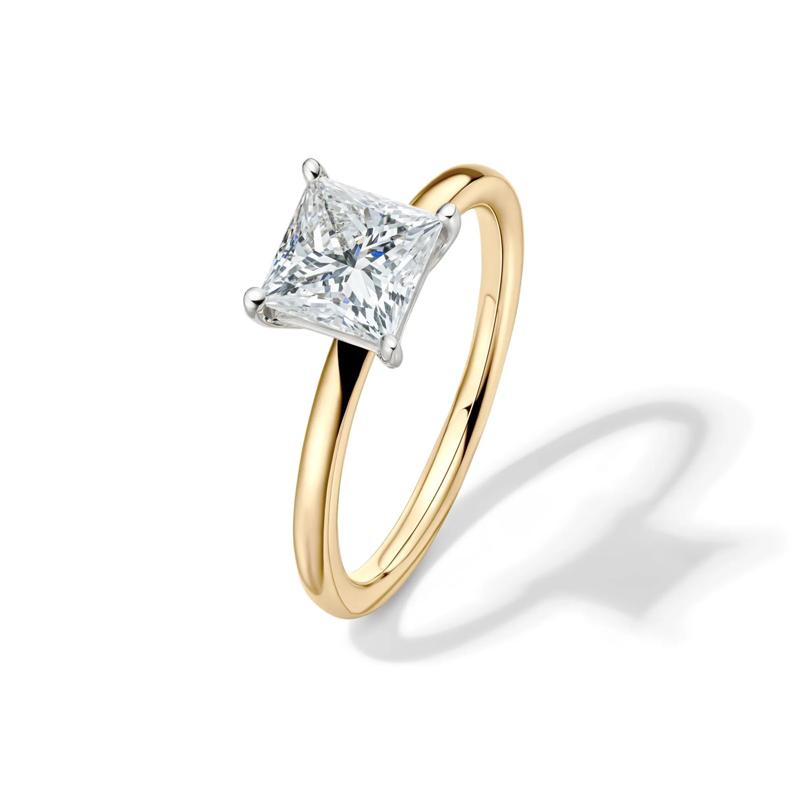 Lab Grown Diamond Princess-Cut Solitaire Engagement Ring in 14K Yellow Gold (1 1/2 ct.) – Image 4 of 4