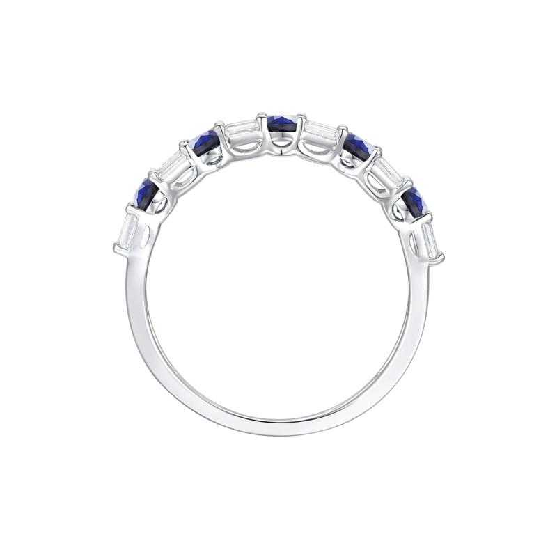 Blue Sapphire and Diamond Ring in 10K White Gold &#40;1/3 ct. tw.&#41; – Image 3 of 3
