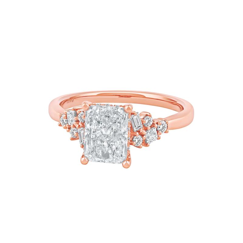 Jolie Lab Grown Diamond Radiant-Cut Engagement Ring in 14K Rose Gold (2 3/8 ct. tw.) – Image 5 of 5
