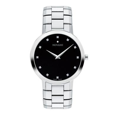 Movado Men's Faceto Watch in Stainless Steel, 39MM