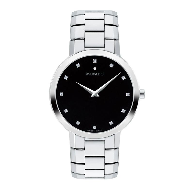 Movado Men&#39;s Faceto Watch in Stainless Steel, 39MM – Image 1 of 3