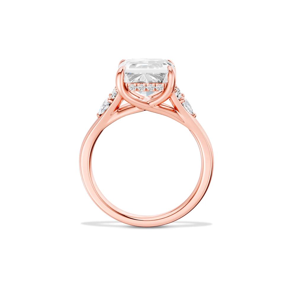 Wilma Lab Grown Diamond Asscher-Cut Center Engagement Ring in 14K Rose Gold (4 1/2 ct. tw.) – Image 2 of 4