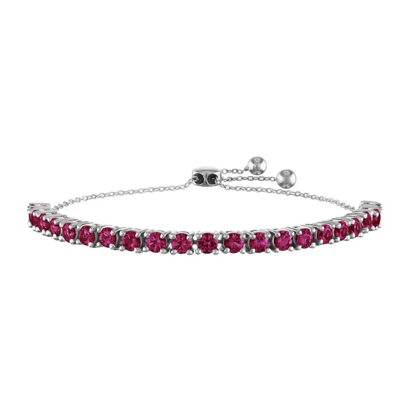 Lab Created Ruby Bolo Bracelet in Sterling Silver  – Image 1 of 1