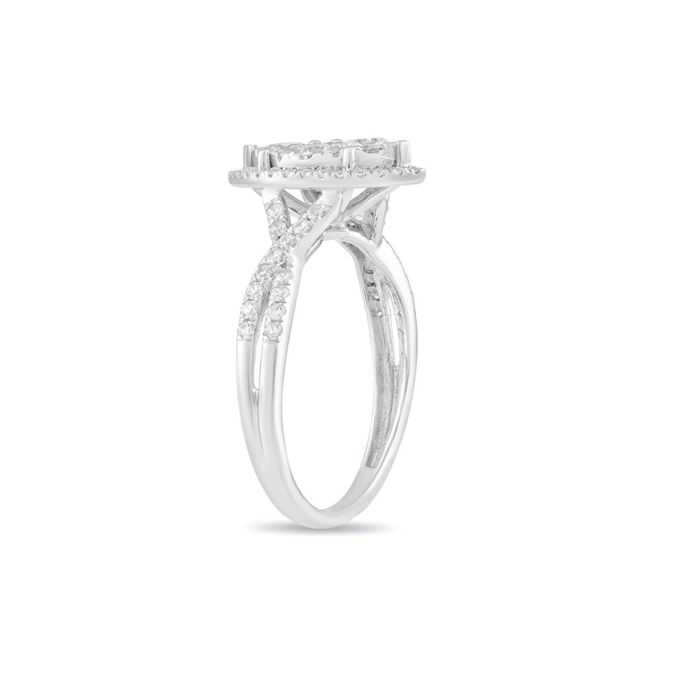 Diamond Marquise Composite Engagement Ring in 10K White Gold (3/4 ct. tw.) – Image 3 of 4