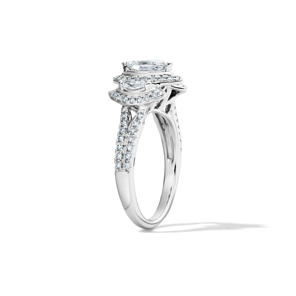 Lab Grown Diamond Marquise Engagement Ring in 14K White Gold (1 ct. tw.) – Image 3 of 4