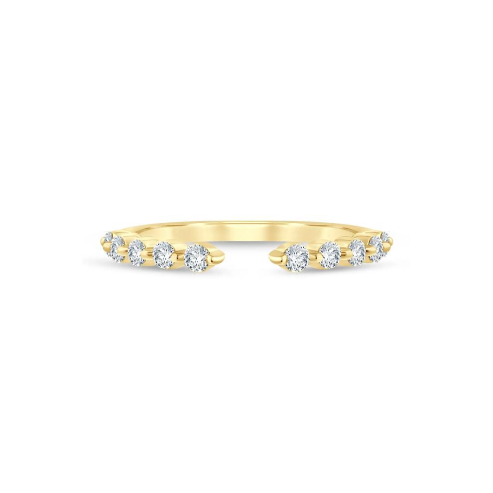 Lab Grown Diamond Open Anniversary Band in 14K Yellow Gold (1/3 ct. tw.) – Image 1 of 3
