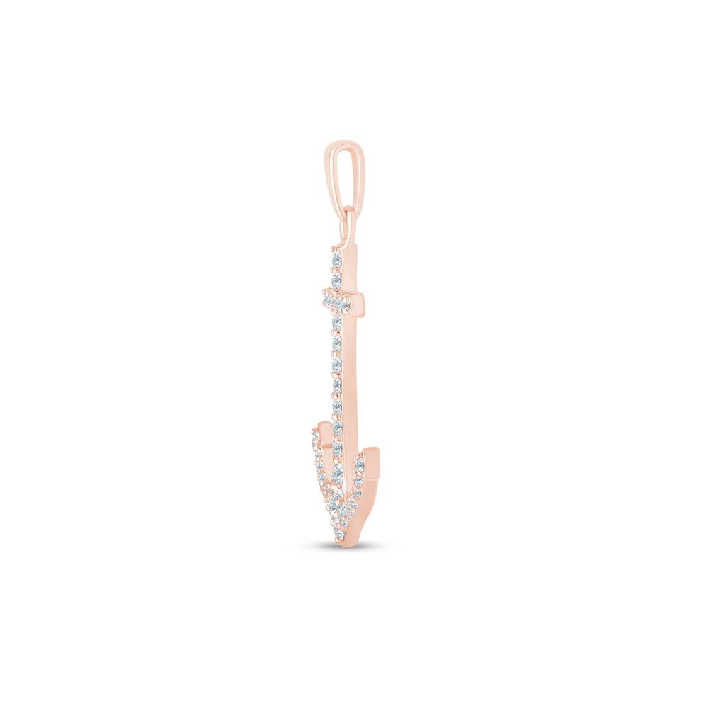Lab Grown Diamond Anchor Charm in 10K Rose Gold (1 ct. tw.) – Image 2 of 2