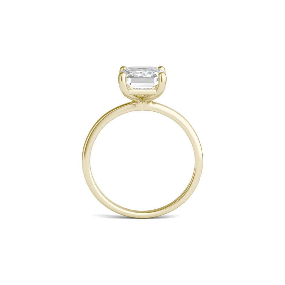 Lab-Created Moissanite Solitaire Engagement Ring in 14K Yellow Gold (2-1/2 ct. dew) – Image 2 of 5